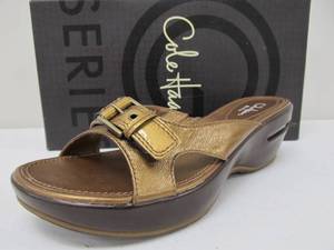 lot 47 image: Brand New COLE HAAN Sandal Wedge - Bronze - Size 8.5