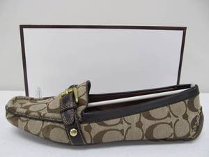 lot 48 image: Brand New COACH Saidey Loafers - KhakiBrown - Womens Size 7.5