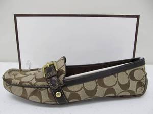 lot 57 image: Brand New COACH Saidey Loafers - KhakiBrown - Womens Size 7.5