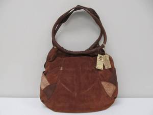 lot 62 image: Brand New LUCKY BRAND Leather Satchel - Brown