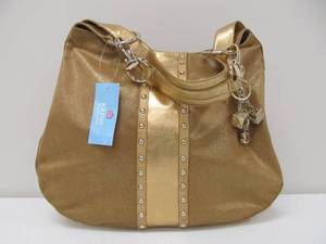 lot 63 image: Brand New KATHY VAN ZEELAND Handbag - Gold