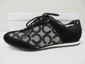 lot 161 image: Brand New COACH Kelbie Sneakers - Black - Womens Size 7
