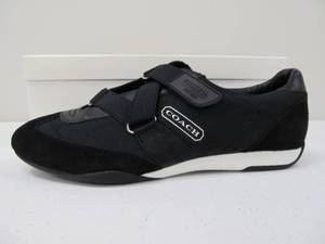 lot 162 image: Brand New COACH Kyra Sneakers - Black - Womens Size 9