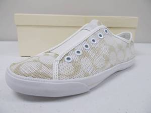 lot 165 image: Brand New COACH Bev Sneakers - White - Womens Size 8