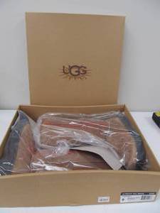 lot 168 image: Brand New UGG Ultimate Tall Braid Leather Boots - Chestnut - Size 9
