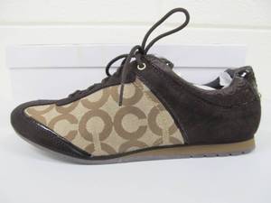 lot 15 image: Brand New COACH Kelbie Sneakers - KhakiBrown - Womens Size 7.5