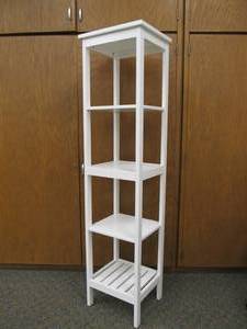 lot 129 image: Brand New Ikea Vertical Shelf - White