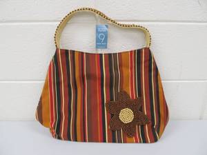lot 133 image: Brand New NINE WEST Multi-Color Handbag w Beading Design