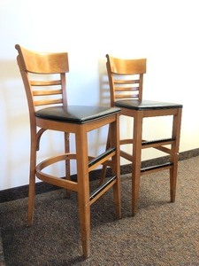 lot 176 image: Pair of Tall Bar Stool Chairs