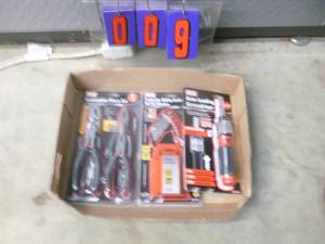 Flat of pliers setutility knifescrew drivers. New. As shown.