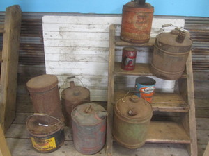 lot 38 image: Vintage Gas Cans