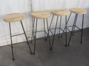 lot 139 image: Custom Made Stools