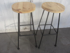 lot 141 image: Custom Made Stools