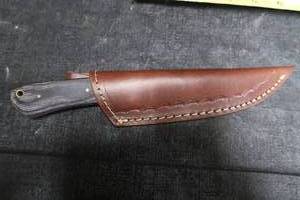 lot 61 image: DAMASCUS STEEL KNIFE