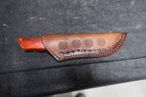 lot 63 image: DAMASCUS STEEL KNIFE