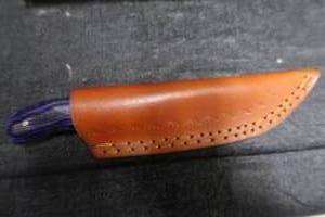 lot 74 image: DAMASCUS STEEL KNIFE