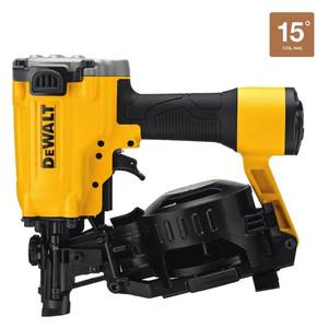 lot 49 image: Dewalt Pneumatic 15-Degree Coil Roofing Nailer, DW45RN - Like New.