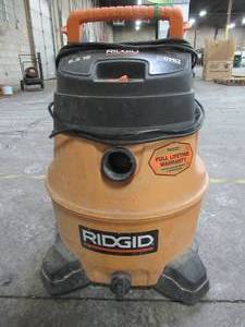 lot 76 image: RIDGID 16 Gal. 6.5-Peak HP NXT WetDry Shop Vacuum, WD18510 -  Has Hose, Missing Accessories - USED