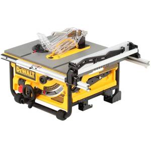 lot 157 image: Dewalt 15 Amp 10 in. Compact Job Site Table Saw, DW745 - Works - Used - MISSING FENCE.