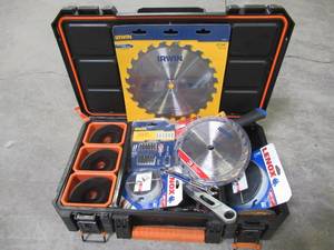 lot 160 image: RIDGID TOOL BOX COMPLETELY FILLED WITH NEW HANDTOOLS AND MORE