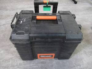 lot 164 image: RIDGD 22 in. Pro Gear Cart, Black Filled With New Handtools and More