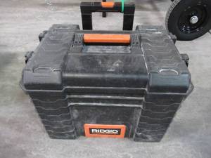 lot 165 image: RIDGD 22 in. Pro Gear Cart, Black Filled With New Handtools and More