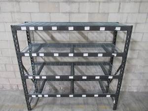lot 173 image: Gladiator 4-Tier Welded Steel Garage Storage Shelving Unit, 77 X 24 X 72 Tall, GARS774XEG - BREIFLY USED IN WAREHOUSE