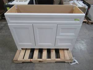 lot 205 image: Home Decorators Collection Sedgewood 48-12 in. W Bath Vanity in White PPLNKWHT48D