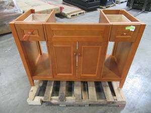 lot 214 image: Home Decorators Collection Exhibit 49 in. W x 22 in. D Bath Vanity in Rich Cinnamon TRIAGH4922
