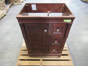 lot 233 image: Foremost Naples 24 in. W Bath Vanity Cabinet Only in Tobacco with Right Hand Drawers NATA2418D