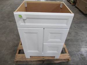 lot 321 image: Home Decorators Collection Sedgewood 24-12 in. W Bath Vanity in White PPLNKWHT24D