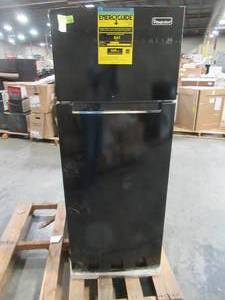 lot 330 image: Magic Chef 7.4 cu. ft. 2-Door Mini Fridge in Platinum Steel with Freezer MCDR740STE