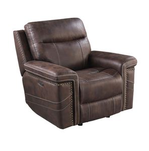 lot 4 image: Coaster Wixom Brown Power2 Recliner 603513PP - Brand New - LOW $600.00 RESERVE
