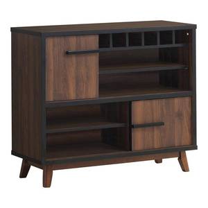 lot 6 image: Coaster Furniture Two Tone Wine Cabinet in Walnut 182873 - Brand New