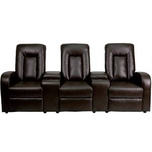 lot 13 image: Carnegy Avenue 95 in. Brown Faux Leather 2-Seater Bridgewater Sofa with Square Arms CGA-BT-17965-BR-HD - Display
