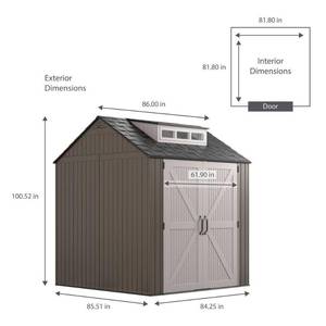 lot 248 image: Rubbermaid 7 ft. x 7 ft. 428 cu. ft. Storage Shed 2119053