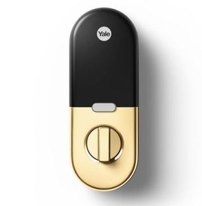 lot 614 image: Nest x Yale Lock Polished Brass with Nest Connect RB-YRD540-WV-605