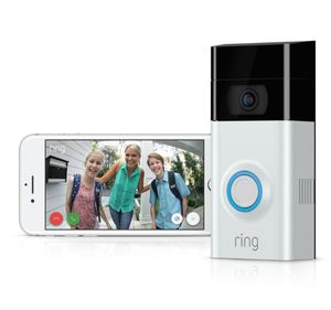 lot 617 image: Ring Wired and Wireless Refurbished-1080p HD Wi-Fi Video Door Bell 2, Smart Home Camera, Removable Battery, Works with Alexa R8VRS7-0EN0