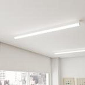 lot 10E image: 4 ft. 40-Watt Direct Wire Intergrated LED White Strip Light Fixture 3600 Lumens 4000K Bright White