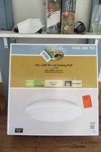 lot 14 image: 20 in. Bright White LED Round Ceiling Flushmount Light