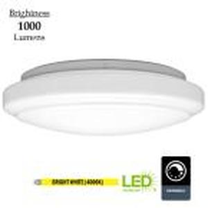 lot 13B image: 12 in. White Round LED Flush Mount Ceiling Light Pantry Laundry Closet Light 1000 Lumens 4000K Bright White Dimmable