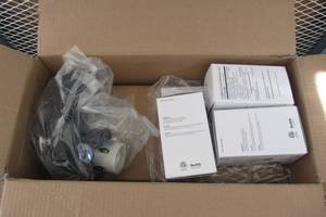 lot 19 image: 3-Light Oil Rubbed Bronze Ceiling Fan Shades LED Light Kit