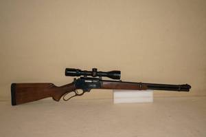 lot 8 image: Marlin 336 .35 Rem Lever Action Rifle with Bushnell Banner Scope