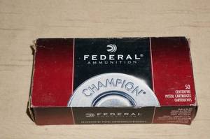 lot 21 image: 50 Federal Champion 9mm Luger 115 Gr FMJ Ammo