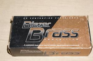 lot 28 image: 50 Blazer Brass 9mm Luger 115 Gr FMJ Ammo