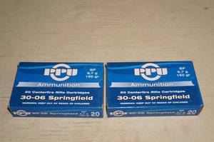 lot 52 image: 40 PPU .30-06 Springfield 150 Gr SP Ammo