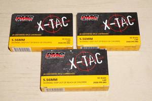 lot 55 image: 60 PMC X-Tac 5.56mm 62 Gr LAP Ammo