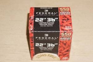 lot 58 image: 550 Federal .22 LR 36 Gr HP Ammo