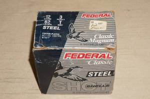 lot 79 image: 25 Federal Classic 12 Ga 3 T Shot Steel Shotshells