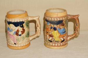 lot 9 image: 2 Beer Mugs - Made in Japan